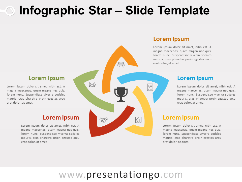 Infografía de Estrella Gratis Para PowerPoint Y Google Slides