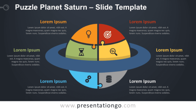Free Puzzle Planet Saturn Graphics for PowerPoint and Google Slides