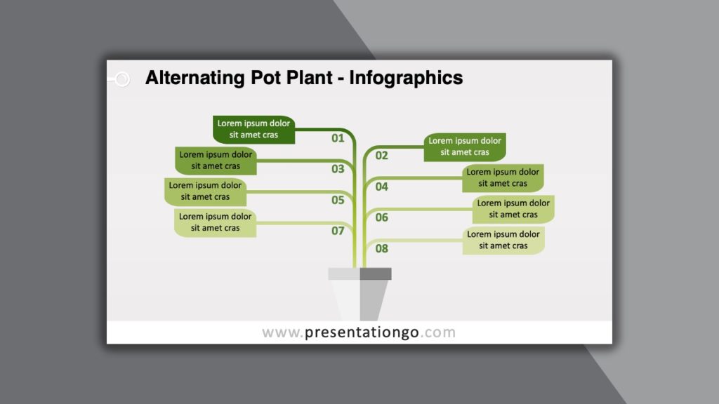Free Alternating Pot Plant for PowerPoint and Google Slides