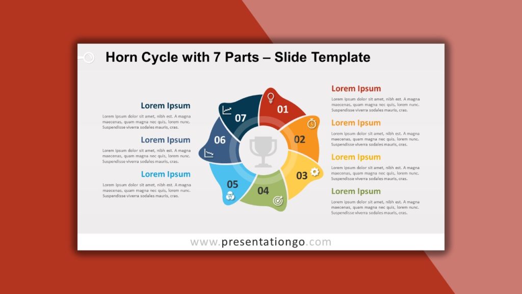 Free Horn Cycle with 7 Parts for PowerPoint and Google Slides