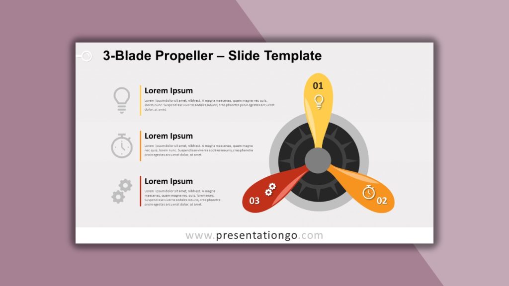 Free 3-Blade Propeller for PowerPoint and Google Slides