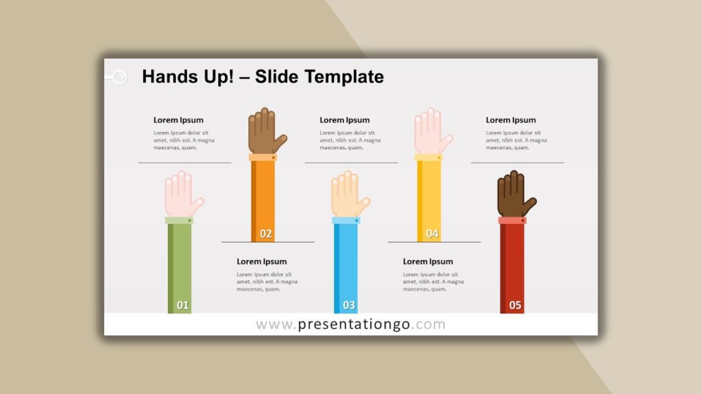 Free Hands Up for powerpoint and google slides