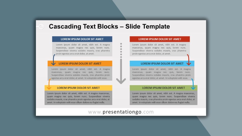 Free Cascading Text Blocks for PowerPoint and Google Slides