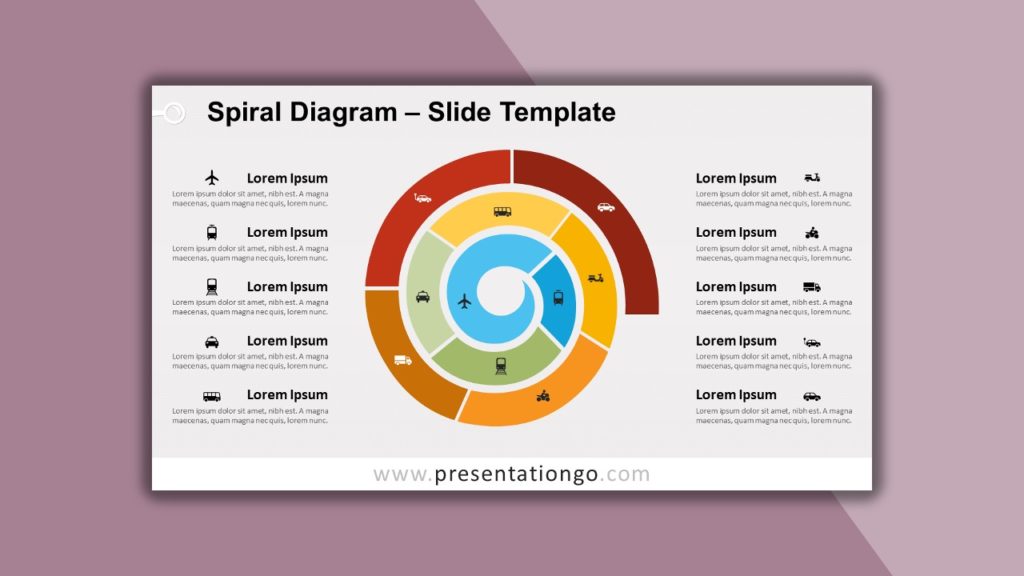 Free Spiral Diagram for PowerPoint and Google Slides