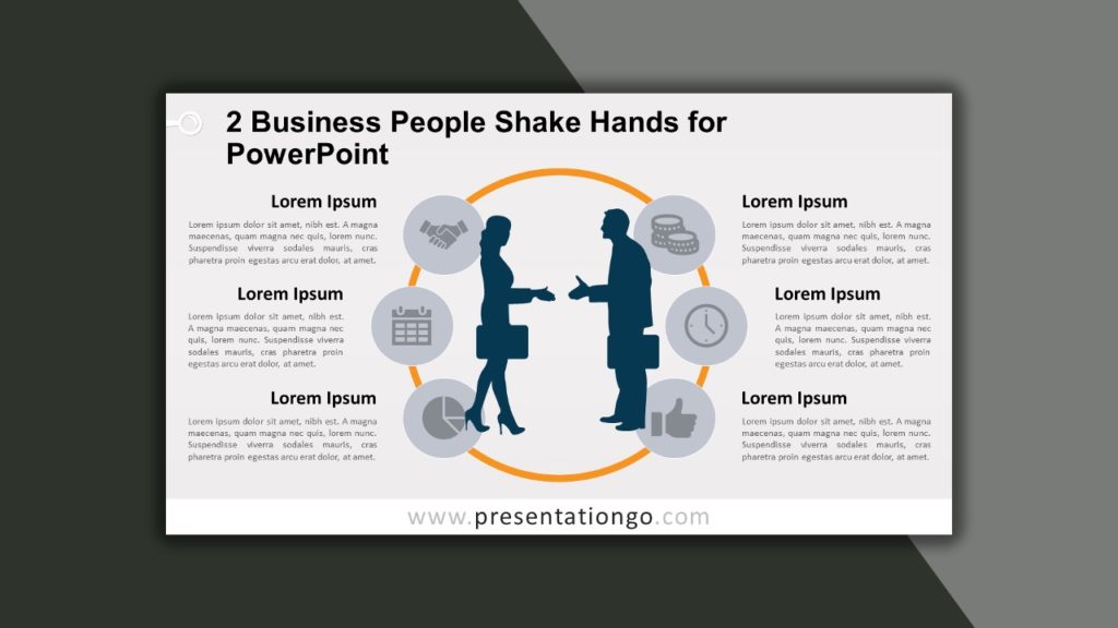 Free 2 Business People Shake Hands for PowerPoint and Google Slides