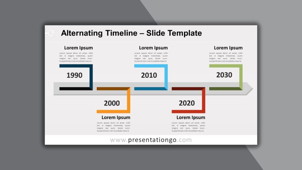 Free Alternating Timeline for PowerPoint and Google Slides