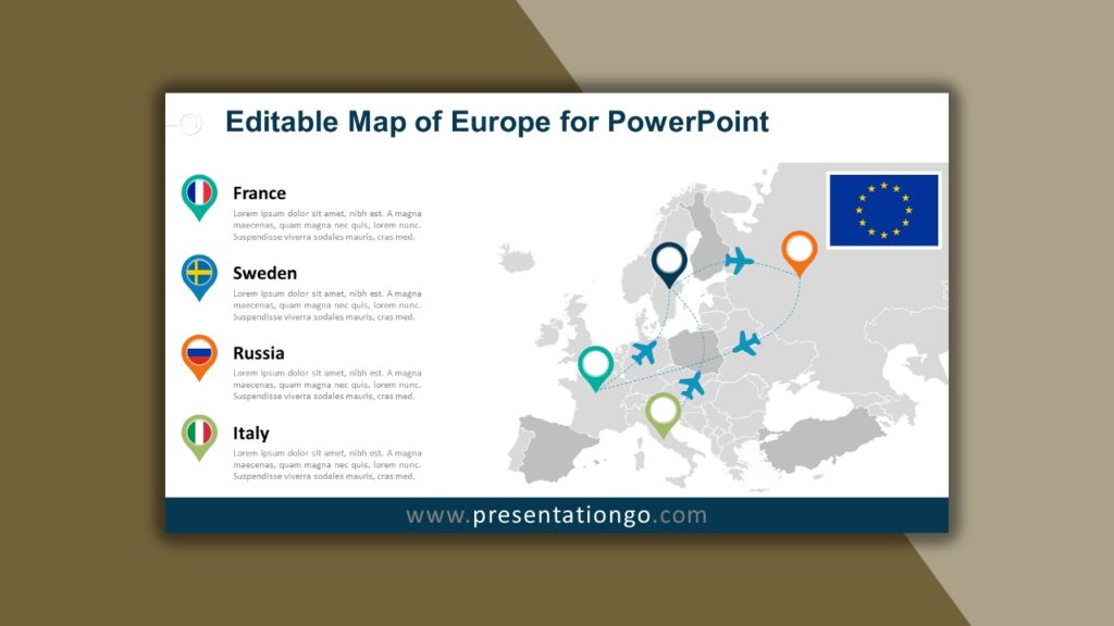 Free Map of Europe for PowerPoint and Google Slides