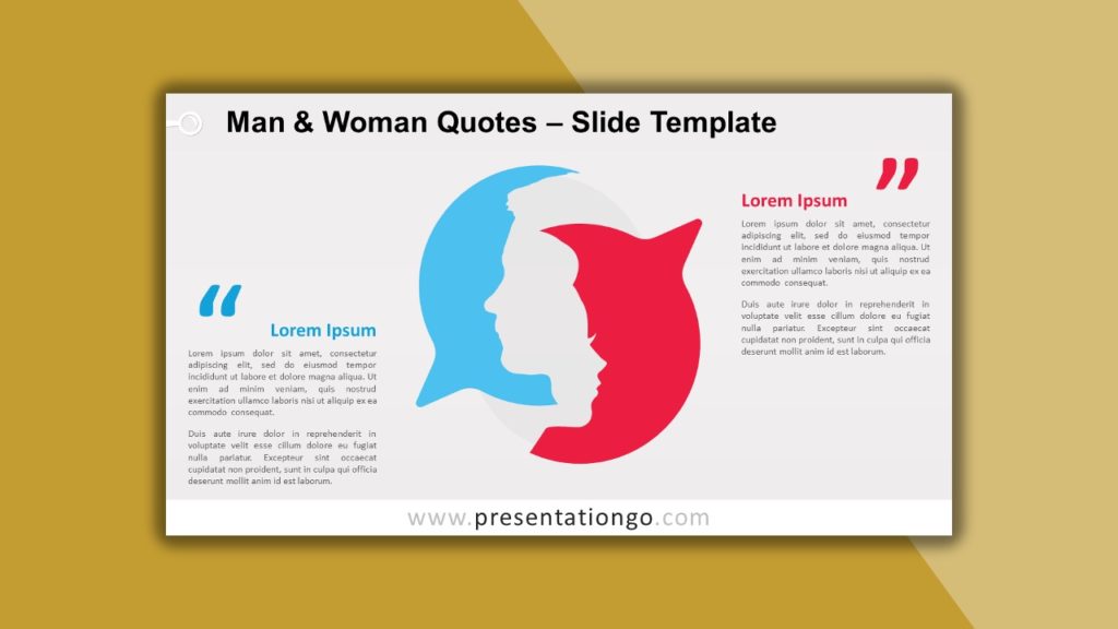 Free Man and Woman Quotes for powerpoint and google slides