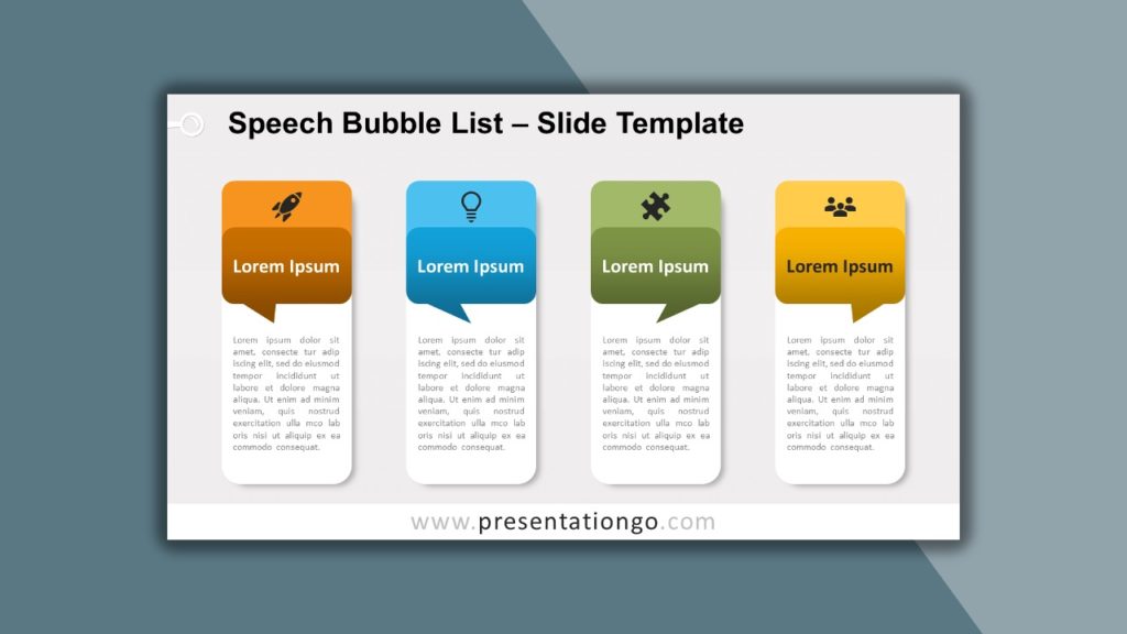 Free Speech Bubble List for PowerPoint and Google Slides