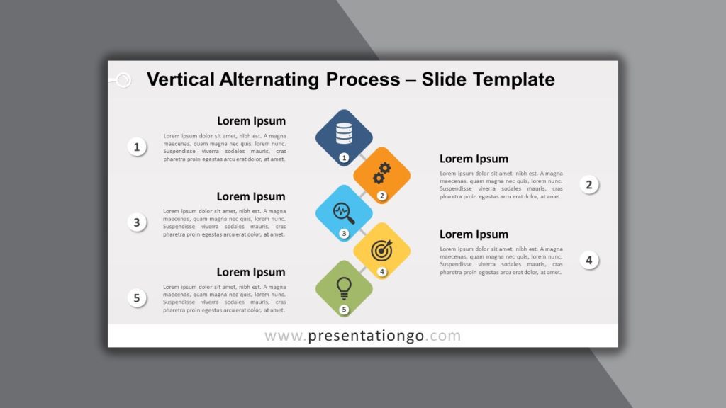 Free Vertical Alternating Process for PowerPoint and Google Slides