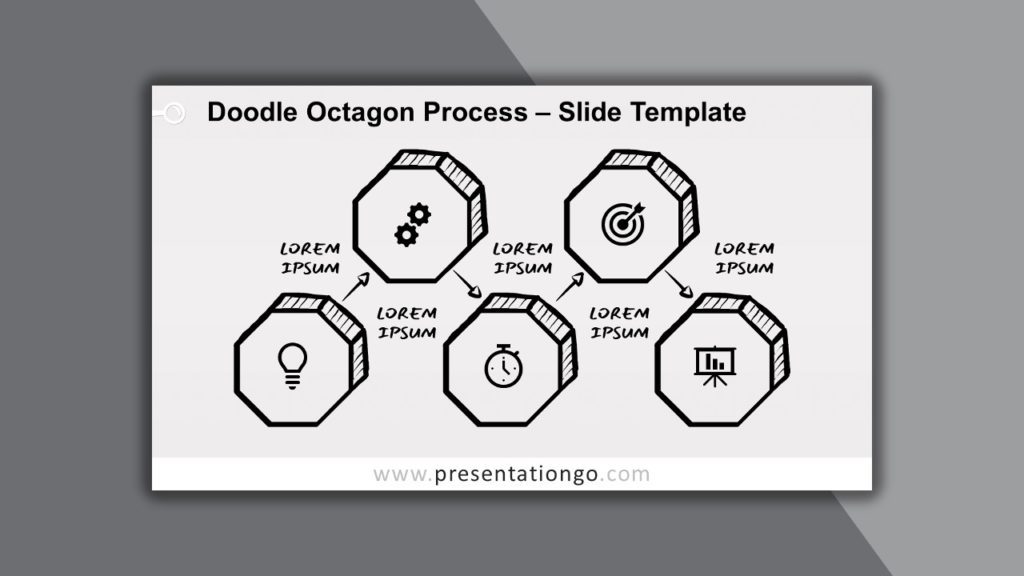 Free Doodle Octagon Process for PowerPoint and Google Slides