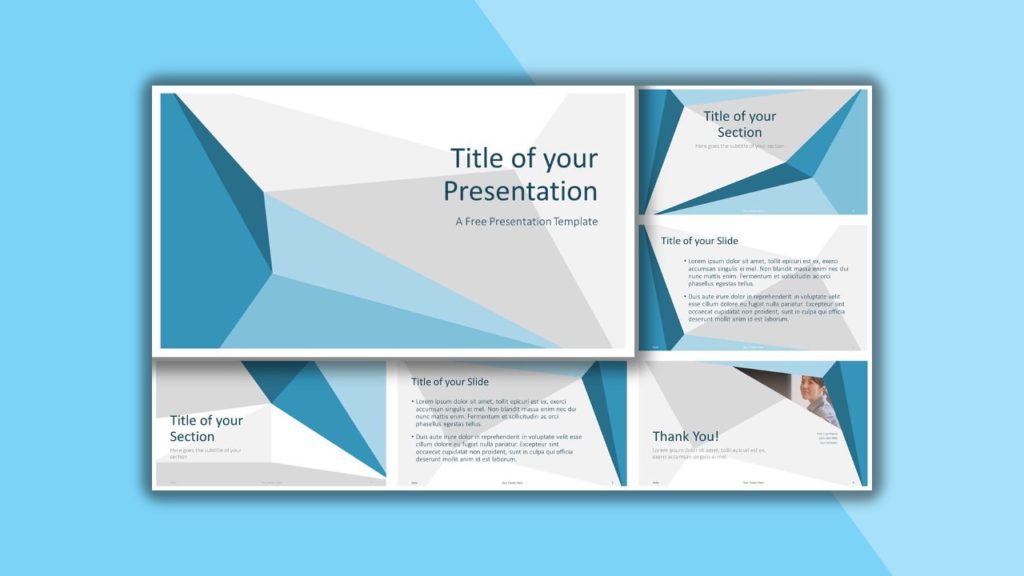 Free Abstract Origami Template for PowerPoint and Google Slides