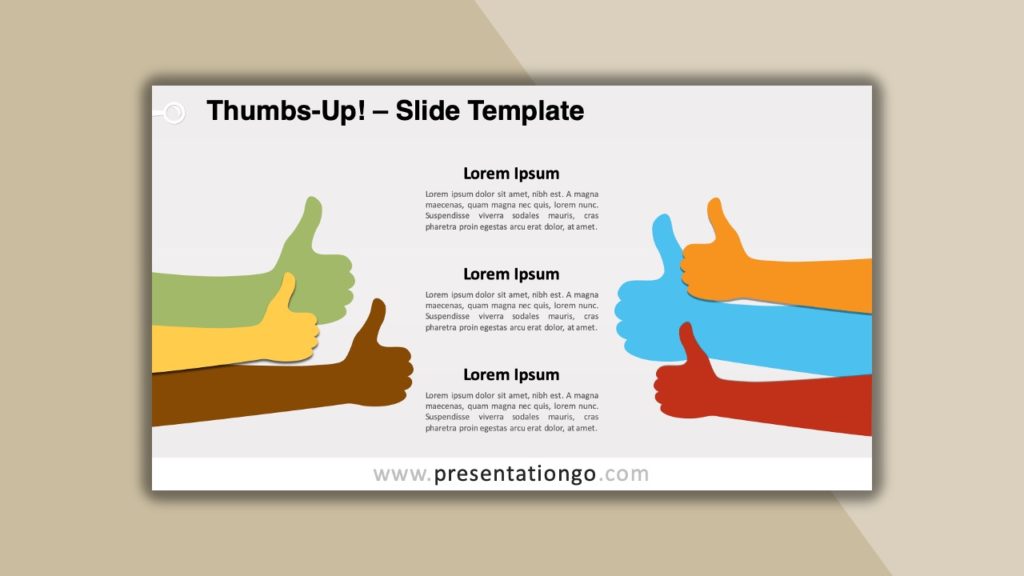 Free Thumbs-Up for powerpoint and google slides