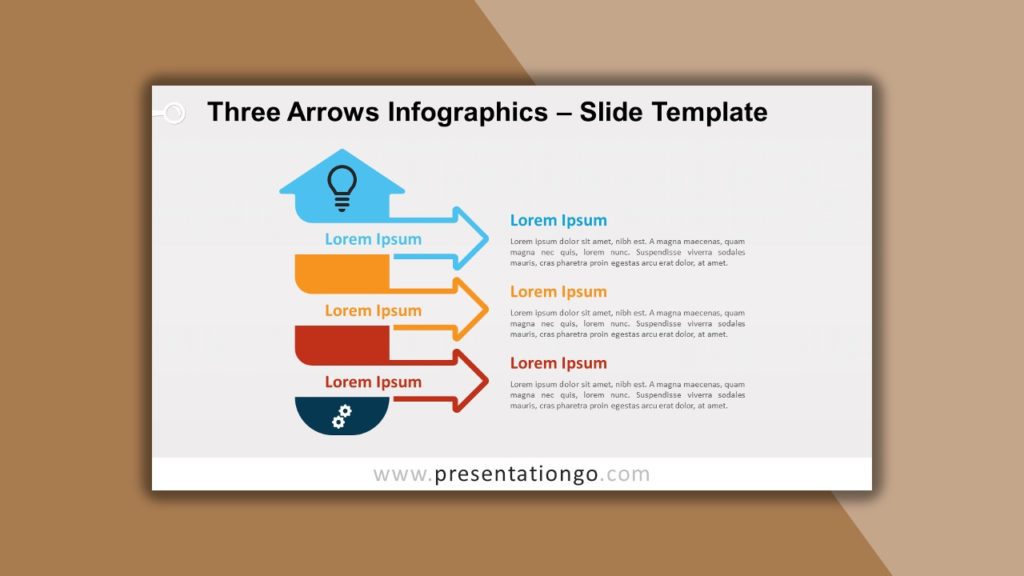 Free Three Arrows Infographics for PowerPoint and Google Slides