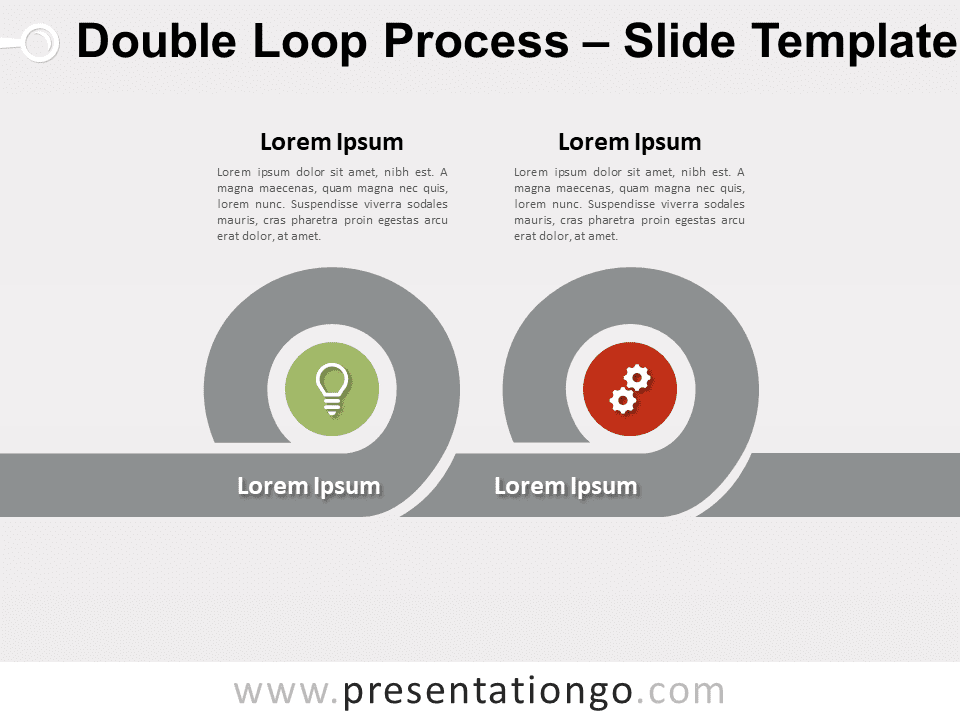 Proceso de Doble Bucle - Diagrama Gratis Para PowerPoint Y Google Slides