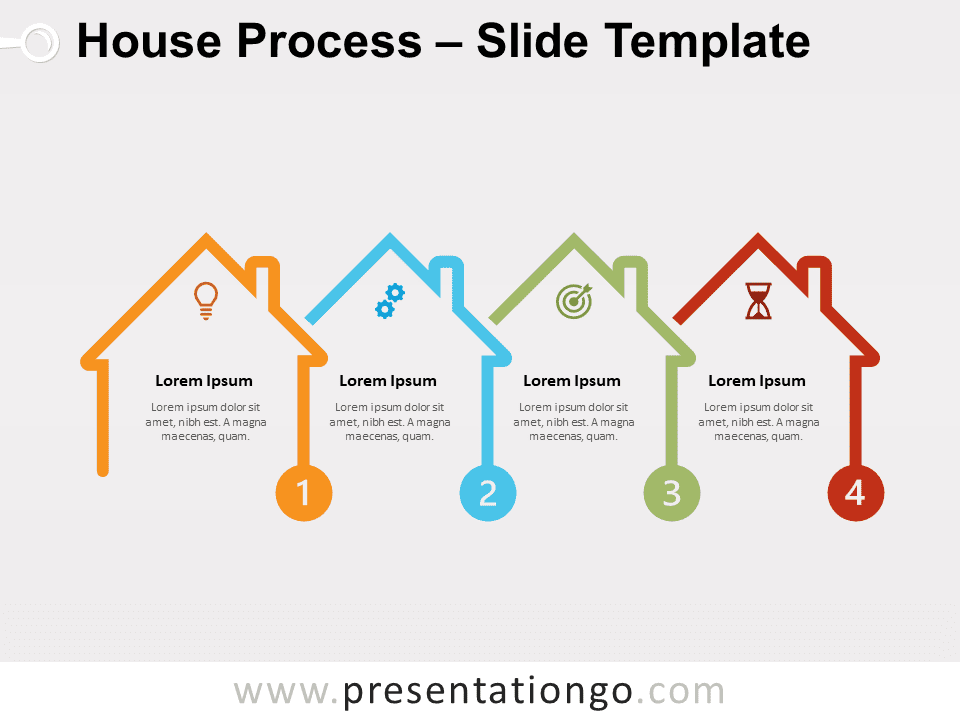 Proceso de Vivienda - Gráfico Gratis Para PowerPoint Y Google Slides