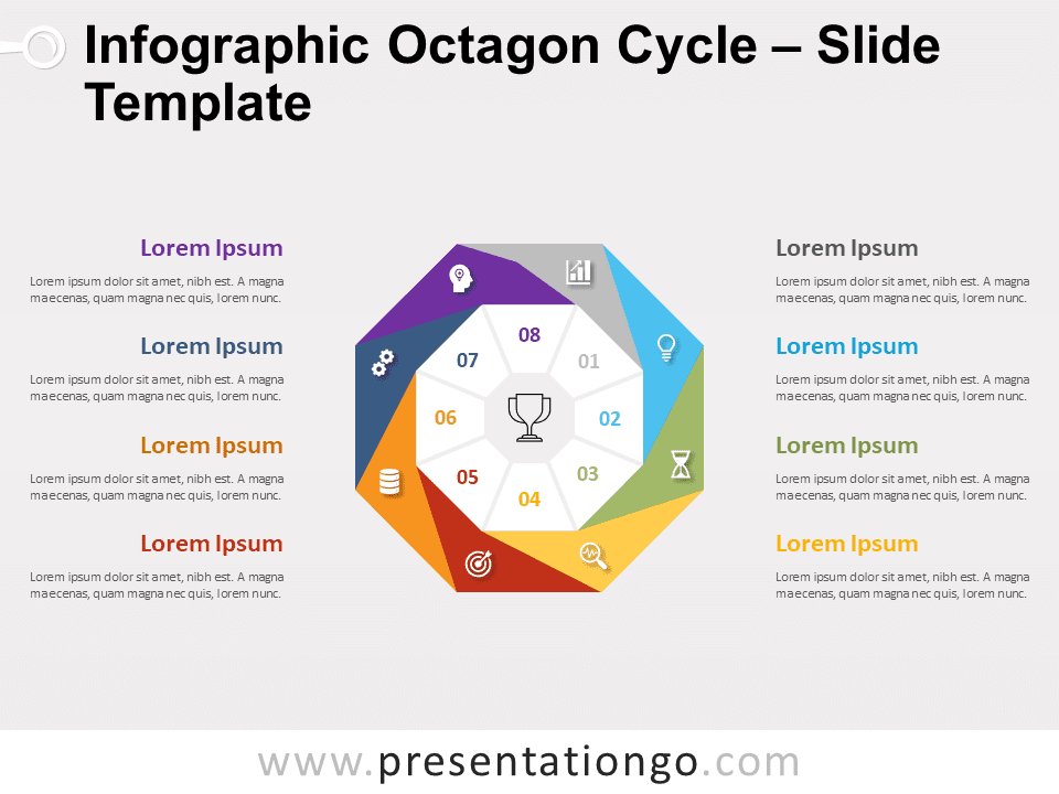 Ciclo Octagonal Infográfico Gratis Para PowerPoint Y Google Slides