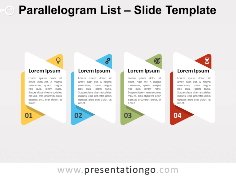 Free Parallelogram List for PowerPoint
