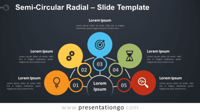 Gráfico Radial Semicircular Gratis Para PowerPoint Y Google Slides