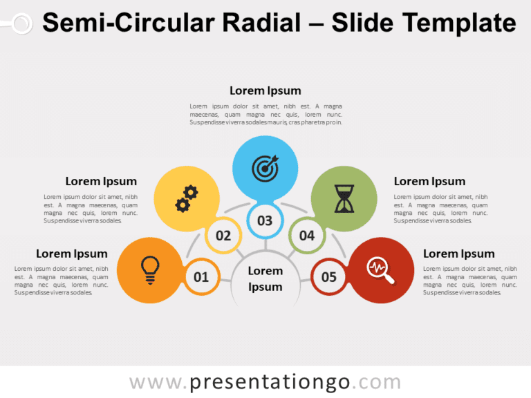 Gráfico Radial Semicircular Gratis Para PowerPoint Y Google Slides
