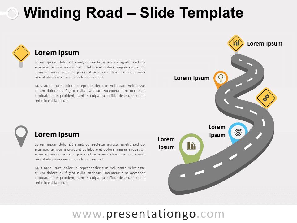 Camino Serpenteante Gráfico Gratis Para PowerPoint Y Google Slides
