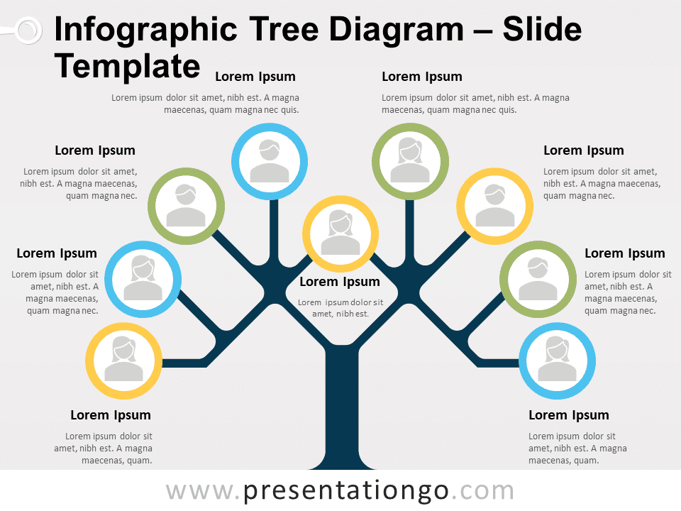 Diagrama de Árbol Infográfico Gratis Para PowerPoint Y Google Slides