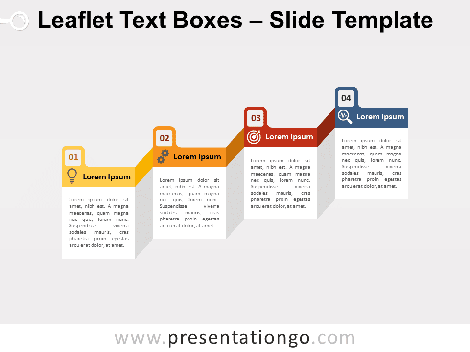 Cajas de Texto de Folleto - Gráfico Gratis Para PowerPoint Y Google Slides