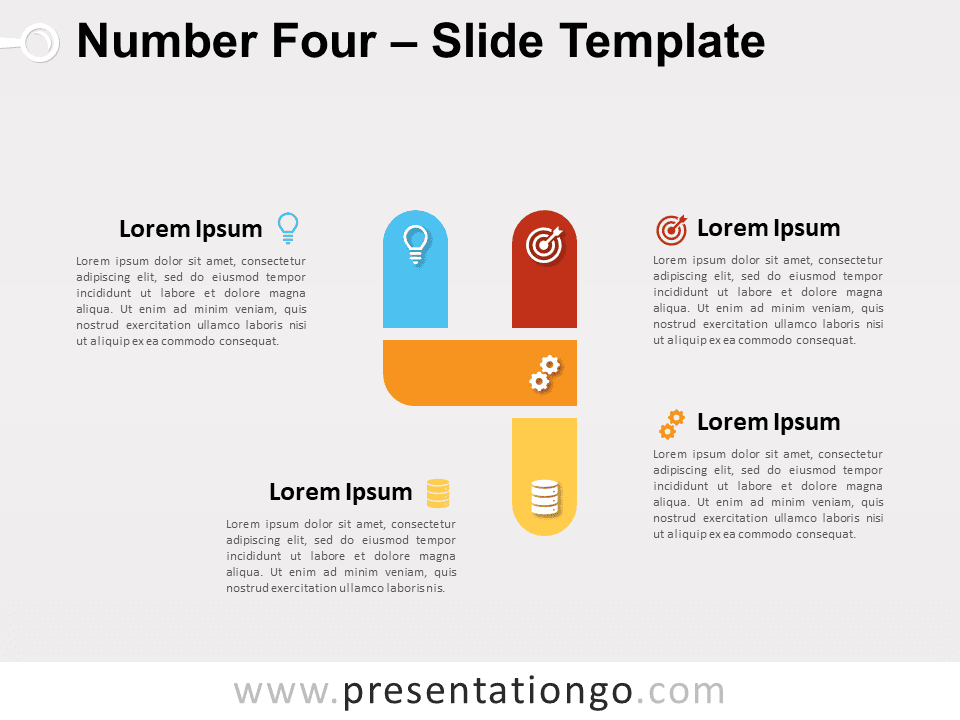 Número Cuatro Gráfico Gratis Para PowerPoint Y Google Slides