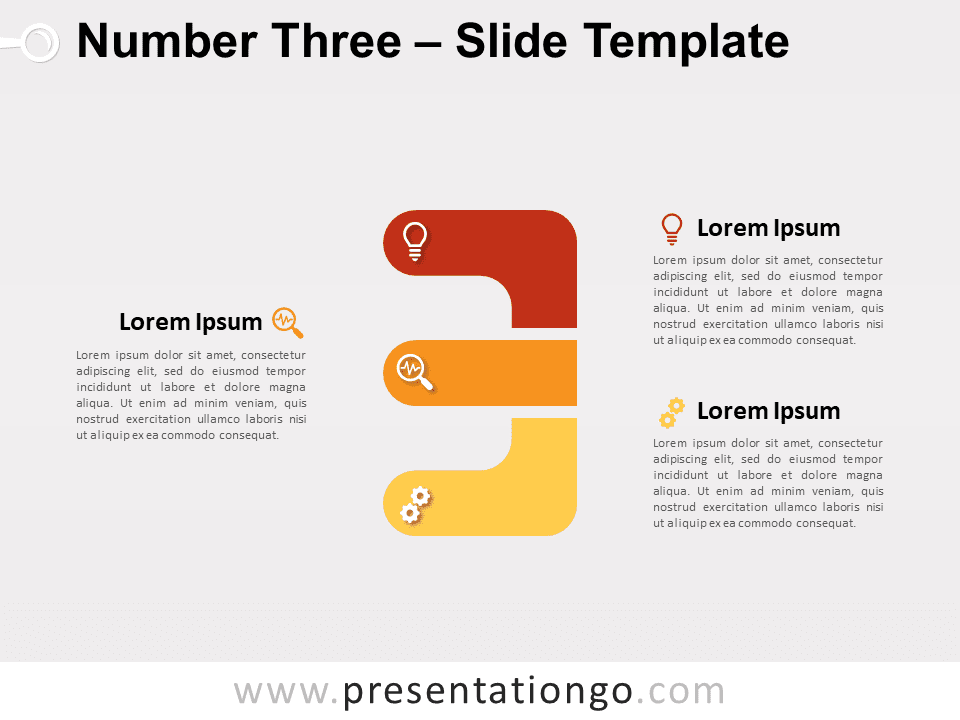 Número Tres Gráfico Gratis Para PowerPoint Y Google Slides