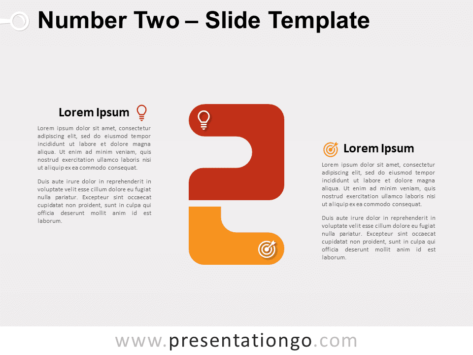 Número Dos Gráfico Gratis Para PowerPoint Y Google Slides