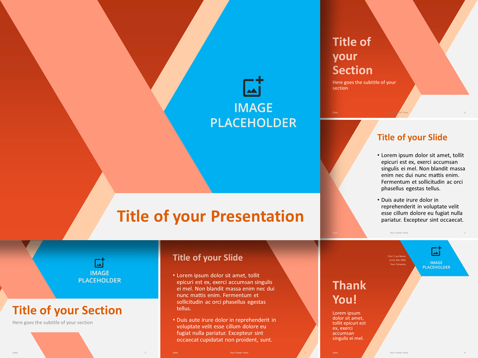 Plantilla Abstracta Diagonal Gratis Para PowerPoint Y Google Slides