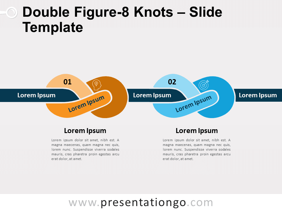 Doble Nudo de Figura 8 Gráfico Gratis Para PowerPoint Y Google Slides