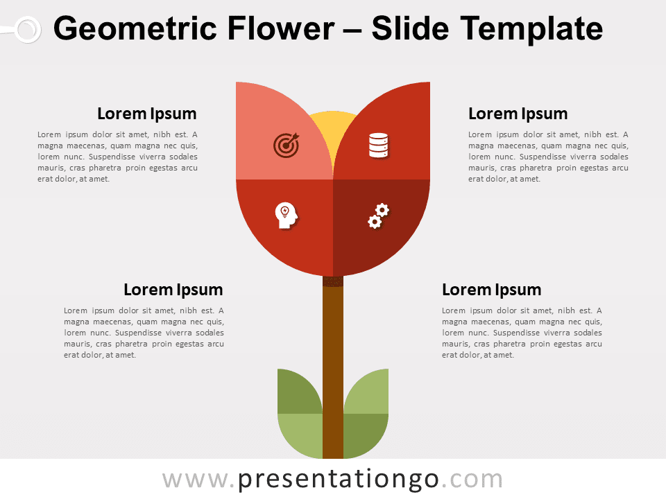 Flor Geométrica Gráfico Gratis Para PowerPoint Y Google Slides