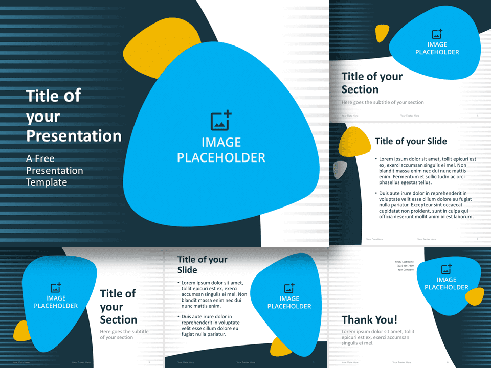 Plantilla Blobs Gratis Para PowerPoint Y Google Slides