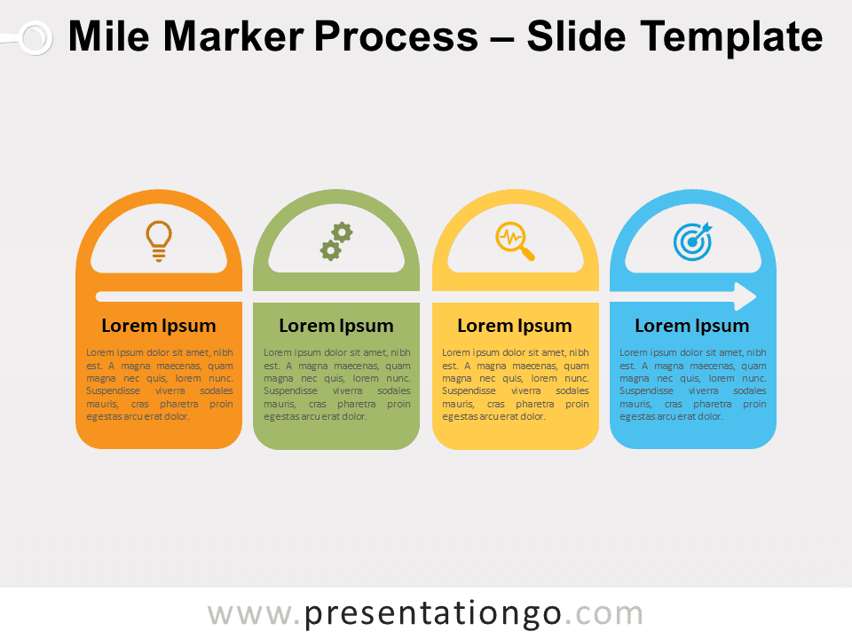 Proceso de Hitos - Gráfico Gratis Para PowerPoint Y Google Slides