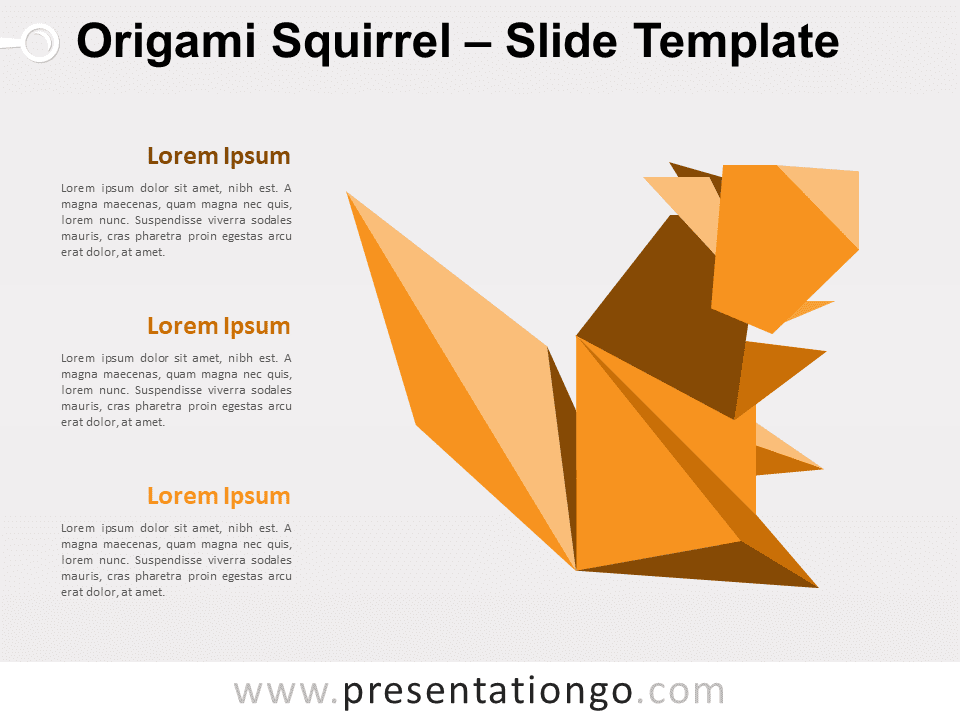 Ardilla de Origami Gráfico Gratis Para PowerPoint Y Google Slides