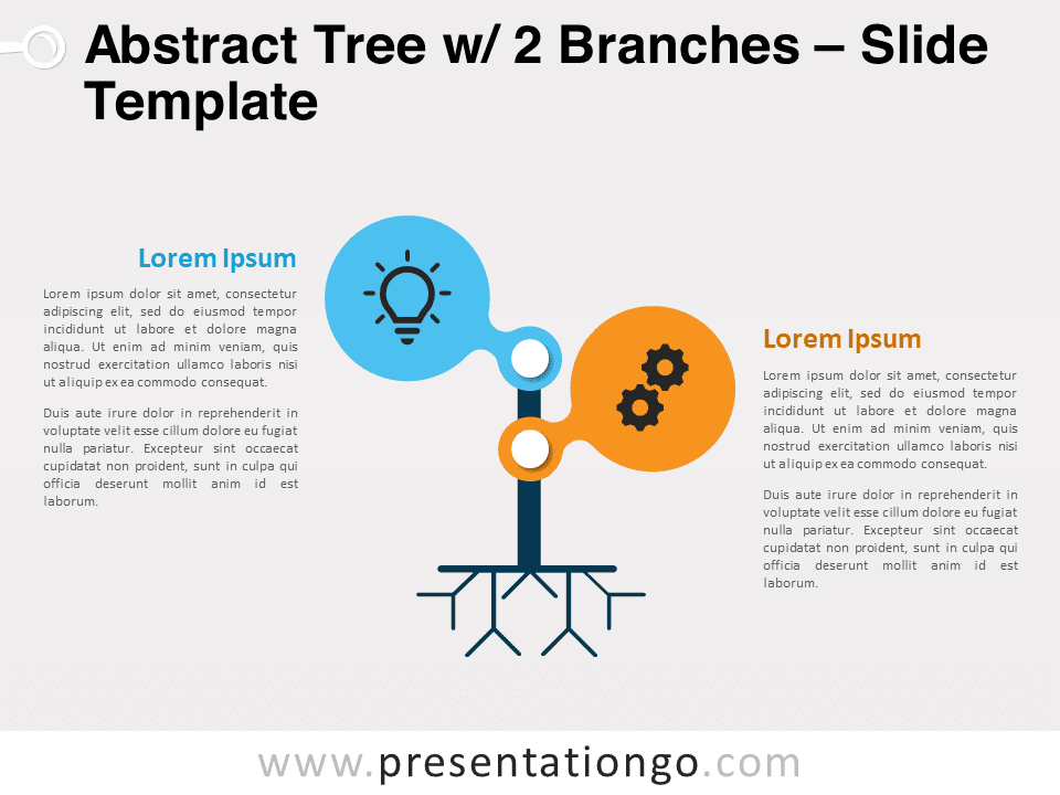 Árbol Abstracto Con 2 Ramas - Gráfico Gratis Para PowerPoint Y Google Slides