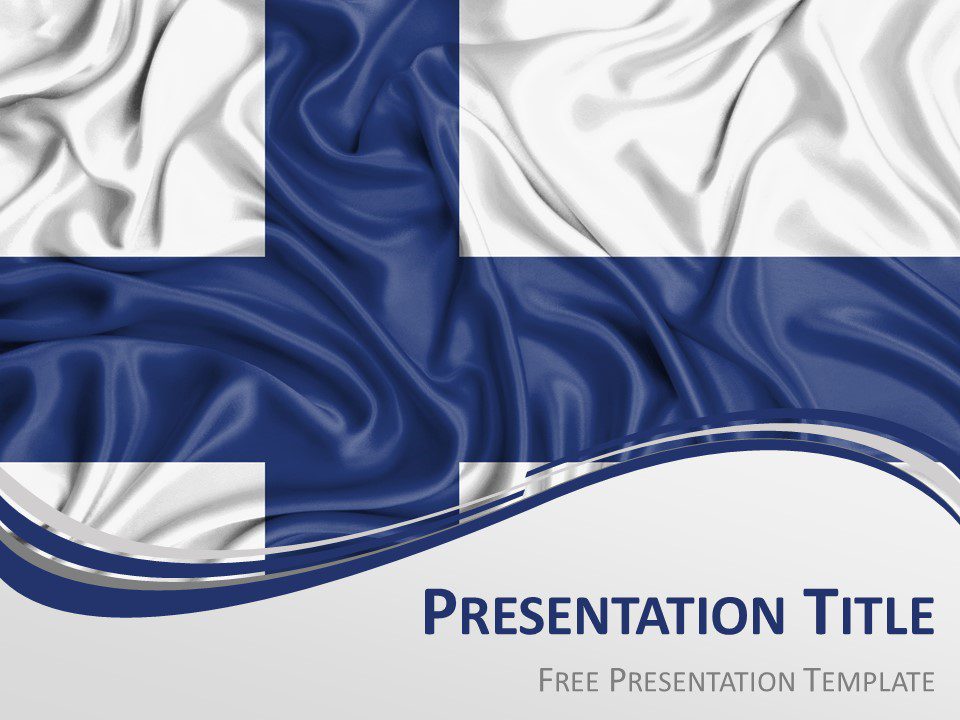 Plantilla Gratis de Bandera de Finlandia Para PowerPoint Y Google Slides