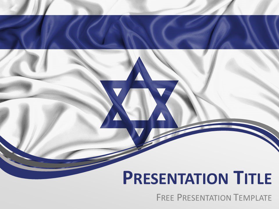 Plantilla Gratis de Bandera de Israel Para PowerPoint Y Google Slides