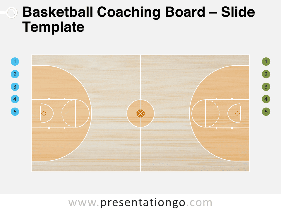Tablero de Entrenamiento de Baloncesto - Gráfico Gratis Para PowerPoint Y Google Slides