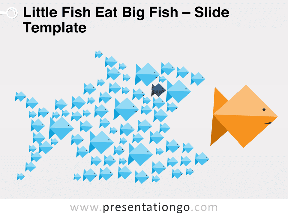 Peces Pequeños Comen Peces Grandes - Gráfico Gratis Para PowerPoint Y Google Slides