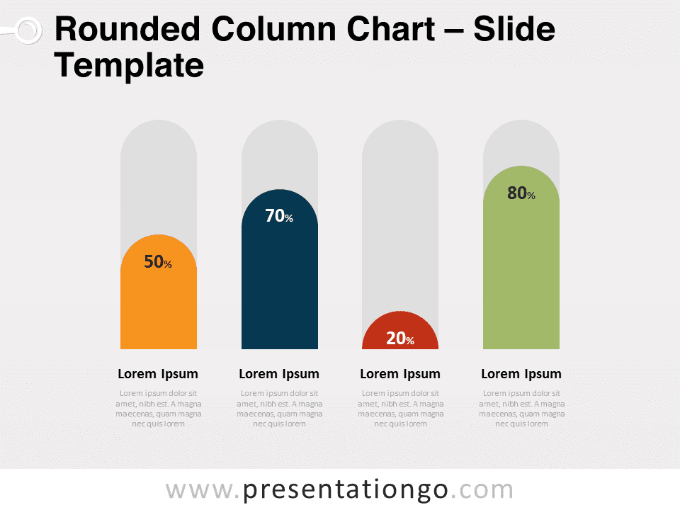 Gráfico de Columna Redondeada Gratis Para PowerPoint Y Google Slides