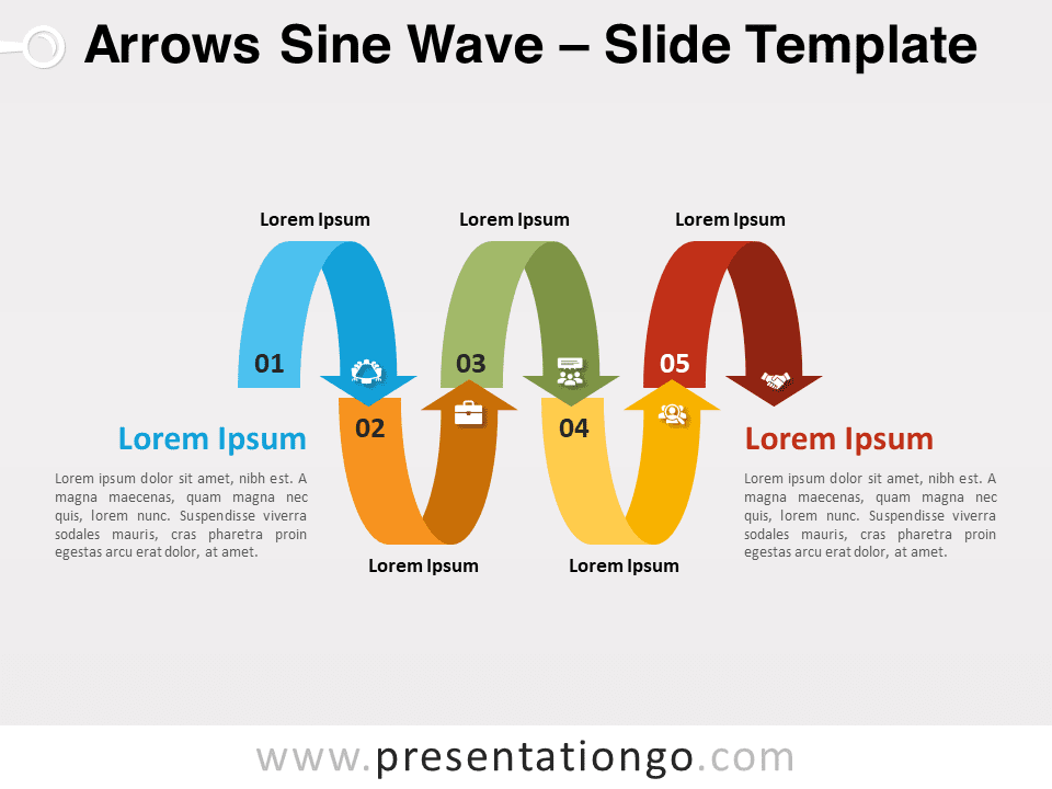 Olas de Flechas Sinusoidales - Gráfico Gratis Para PowerPoint Y Google Slides