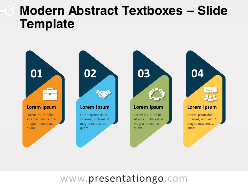 Cuadros de Texto Abstractos Modernos - Gráfico Gratis Para PowerPoint Y Google Slides