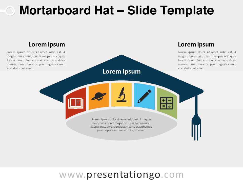 Sombrero de Graduación Gráfico Gratis Para PowerPoint Y Google Slides