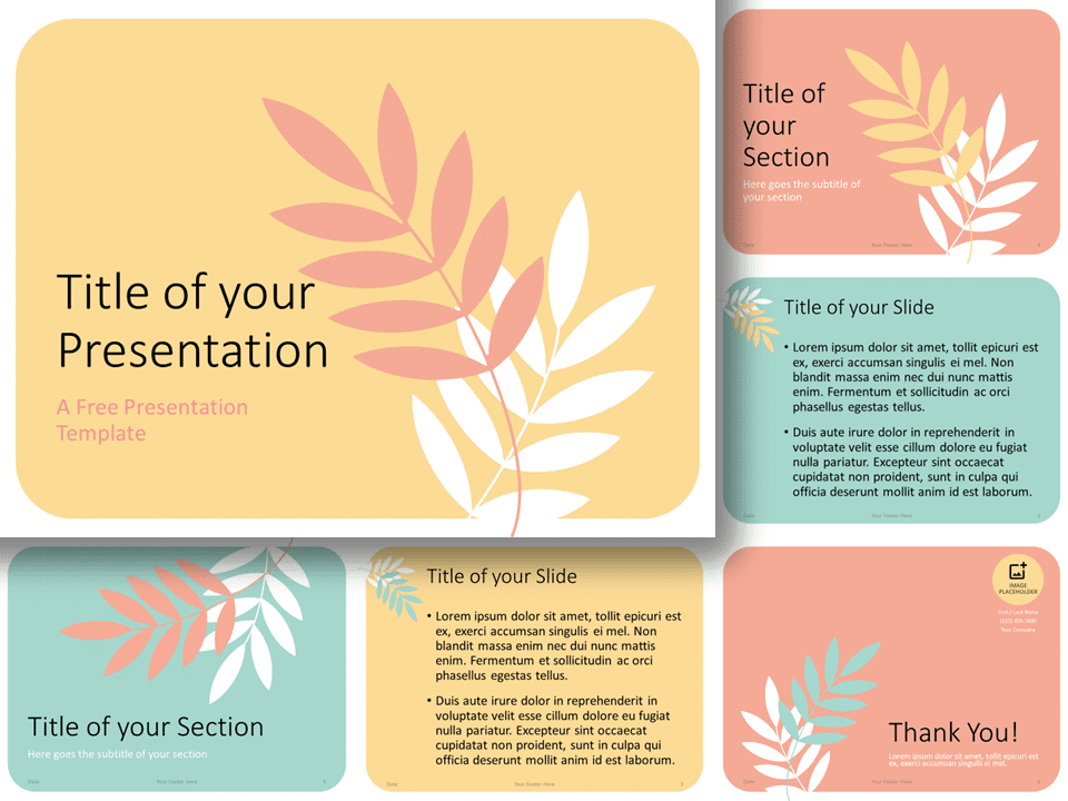 Plantilla Floral Pastel Gratis Para PowerPoint Y Google Slides