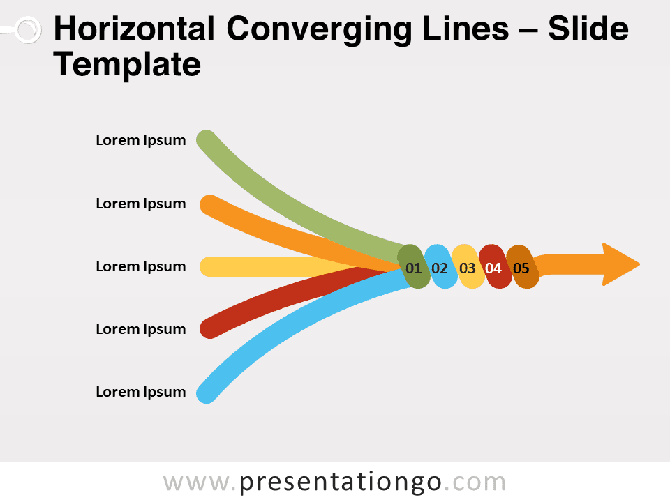 Líneas Convergentes Horizontales Gráfico Gratis Para PowerPoint Y Google Slides