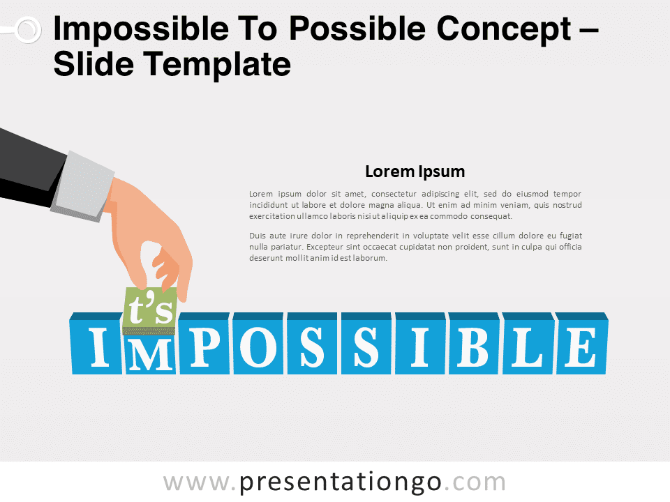 Concepto de Lo Imposible a Lo Posible - Gráfico Gratis Para PowerPoint Y Google Slides