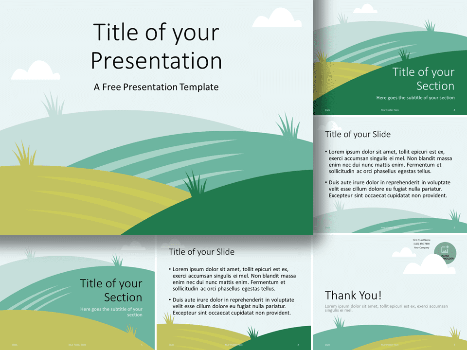 Plantilla Gratis de Paisaje Para PowerPoint Y Google Slides