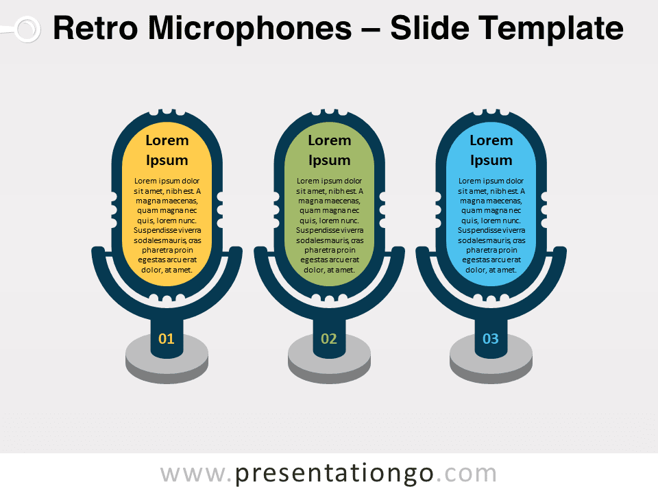 Micrófonos Retro Gráfico Gratis Para PowerPoint Y Google Slides